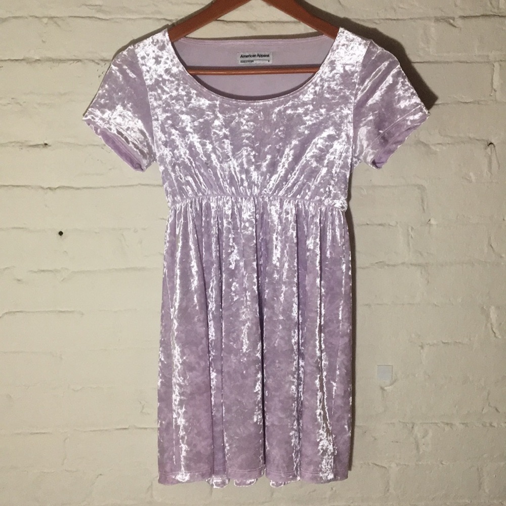 A.A. Lavender Velvet Empire Waist Dress